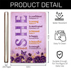 She Is | Personalized Leather Cover Notebook