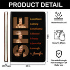 SHE is | Personalized Leather Cover Notebook