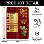 God Says I Am | Personalized Leather Cover Notebook