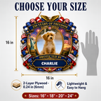 Custom Photo Wood Sign for Dog Parents, Personalized Gift for Dog Lovers, Patriotic Wooden Sign with Pet Photo, 250th Anniversary 1776-2026 Round Door Decor, 5 Sizes 16 to 30 Inch