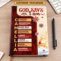 God Says I Am | Personalized Leather Cover Notebook