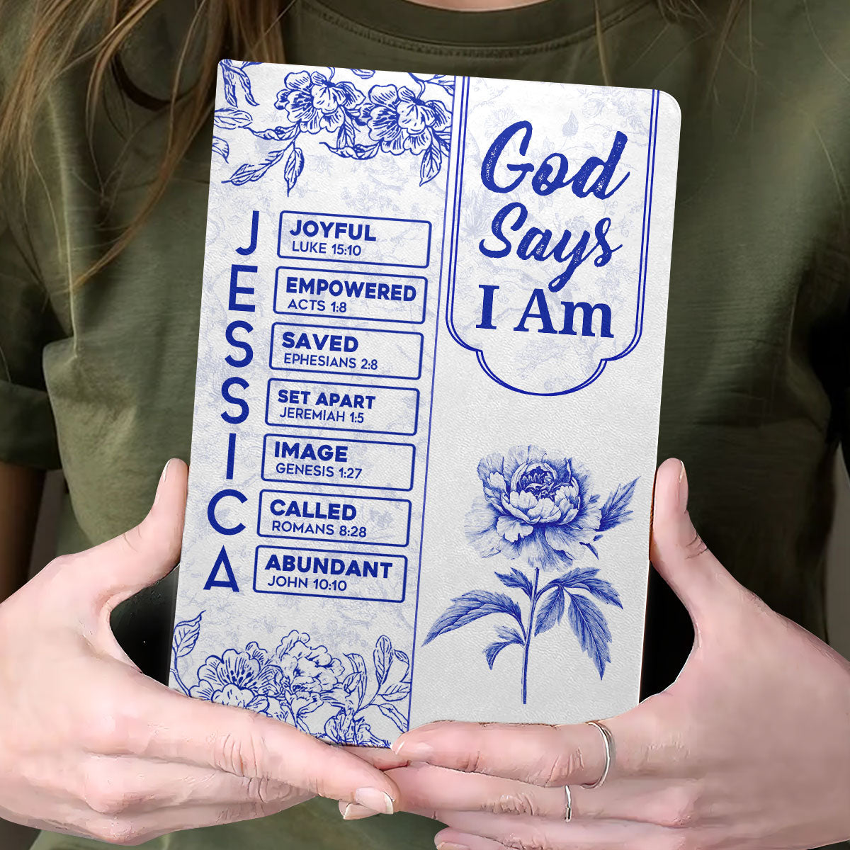 God Says I Am | Personalized Leather Cover Notebook