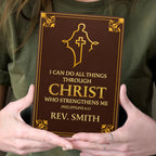 I Can Do All Things Through Christ | Personalized Leather Cover Notebook