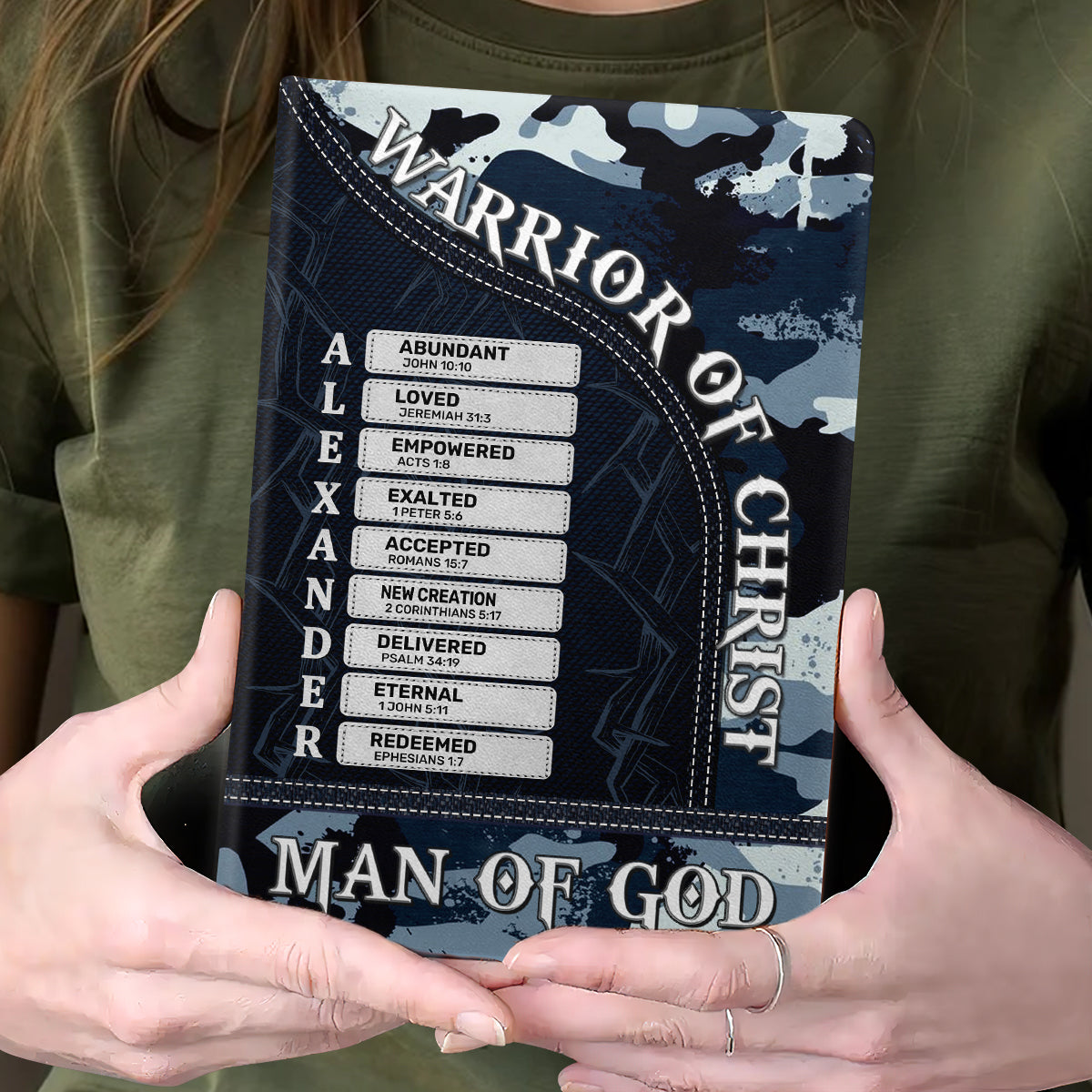 Warrior of Christ | Personalized Leather Cover Notebook