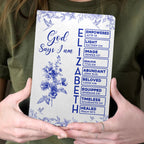 God Says I Am  | Personalized Leather Cover Notebook