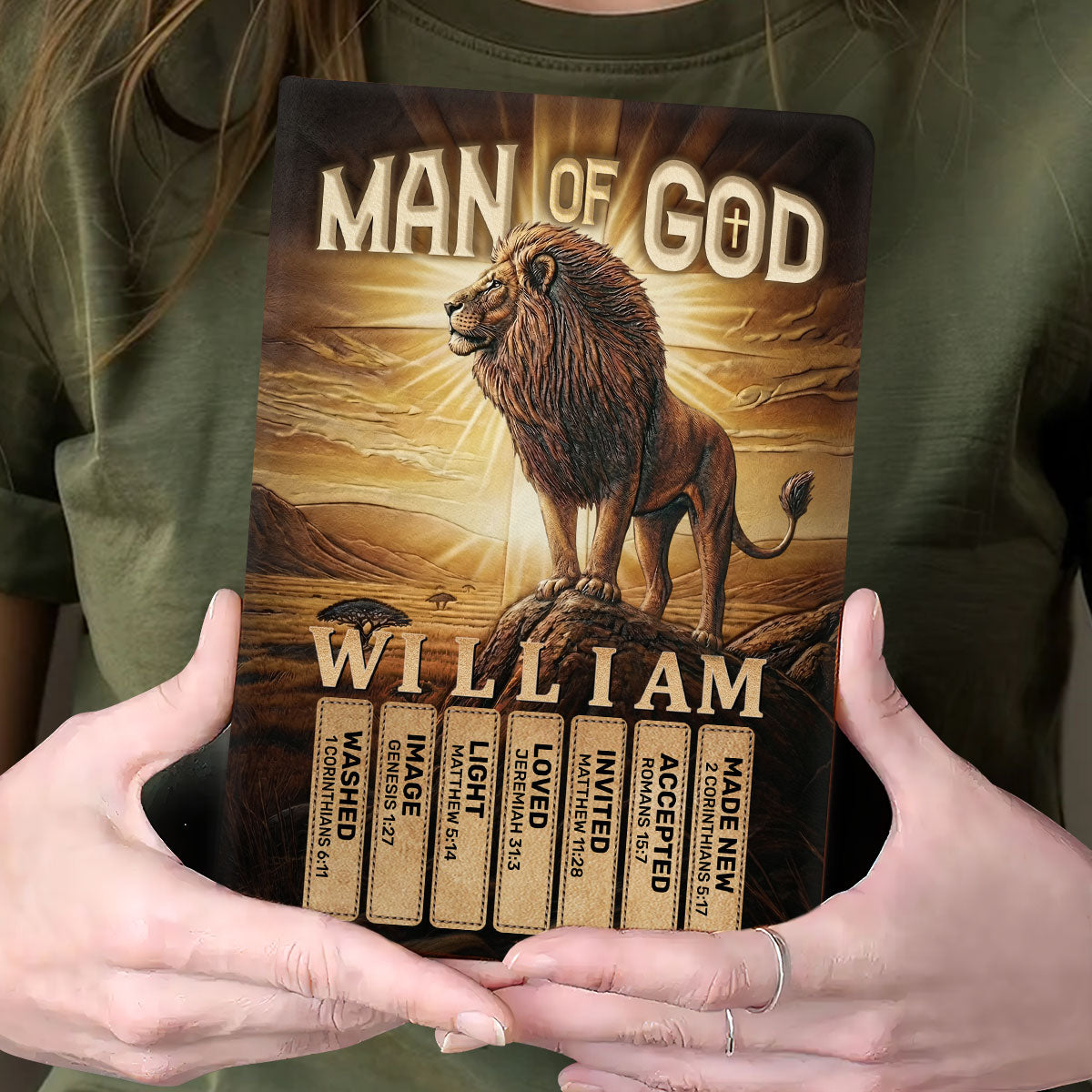 Man Of God | Personalized Leather Cover Notebook