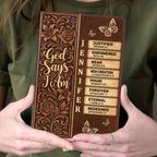God Says I Am | Personalized Leather Cover Notebook