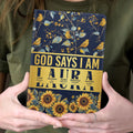God Says I Am | Personalized Leather Cover Notebook