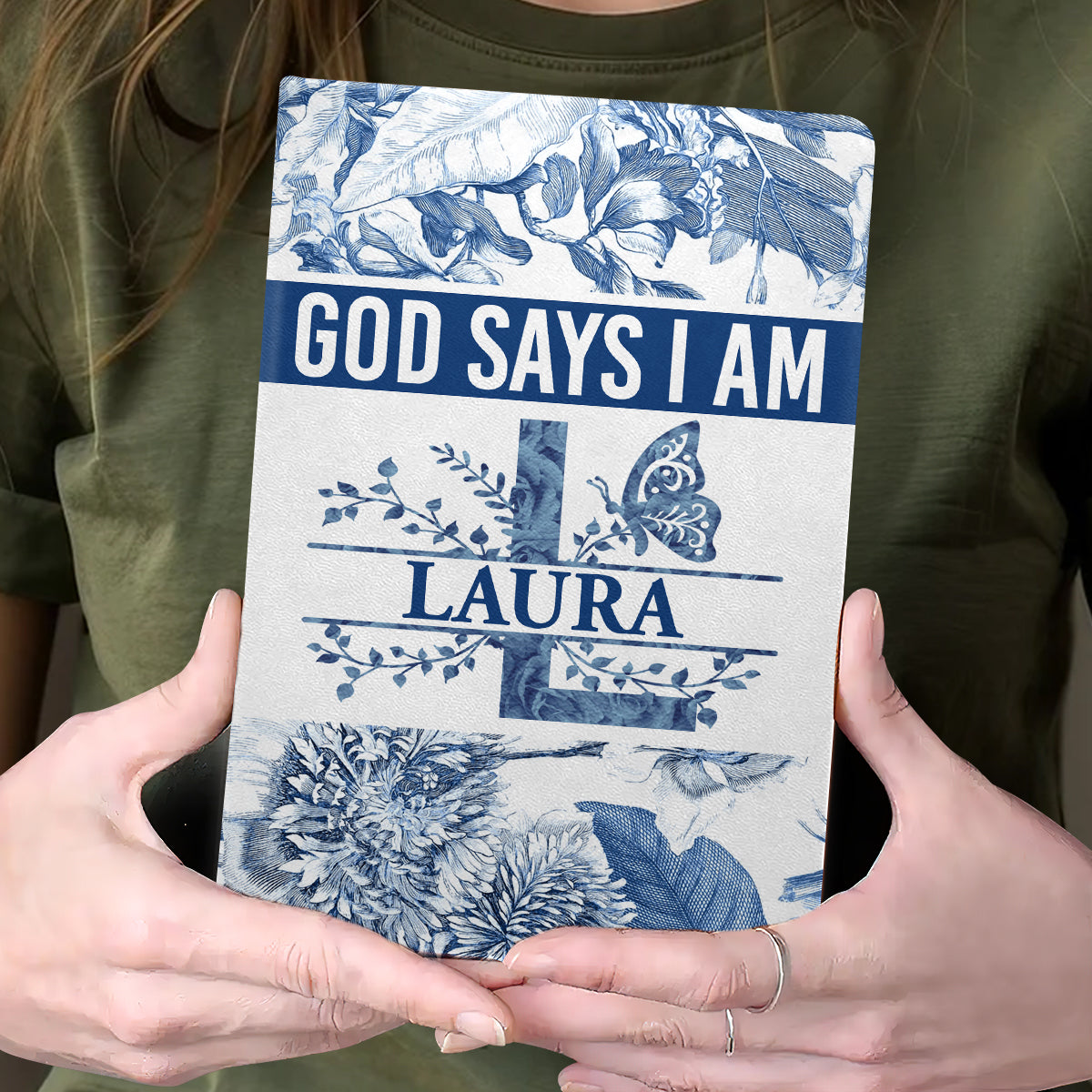 God Says I Am | Personalized Leather Cover Notebook
