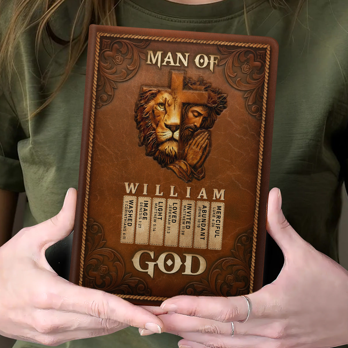 Man Of God  | Personalized Leather Cover Notebook