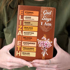 God Says I Am | Personalized Leather Cover Notebook