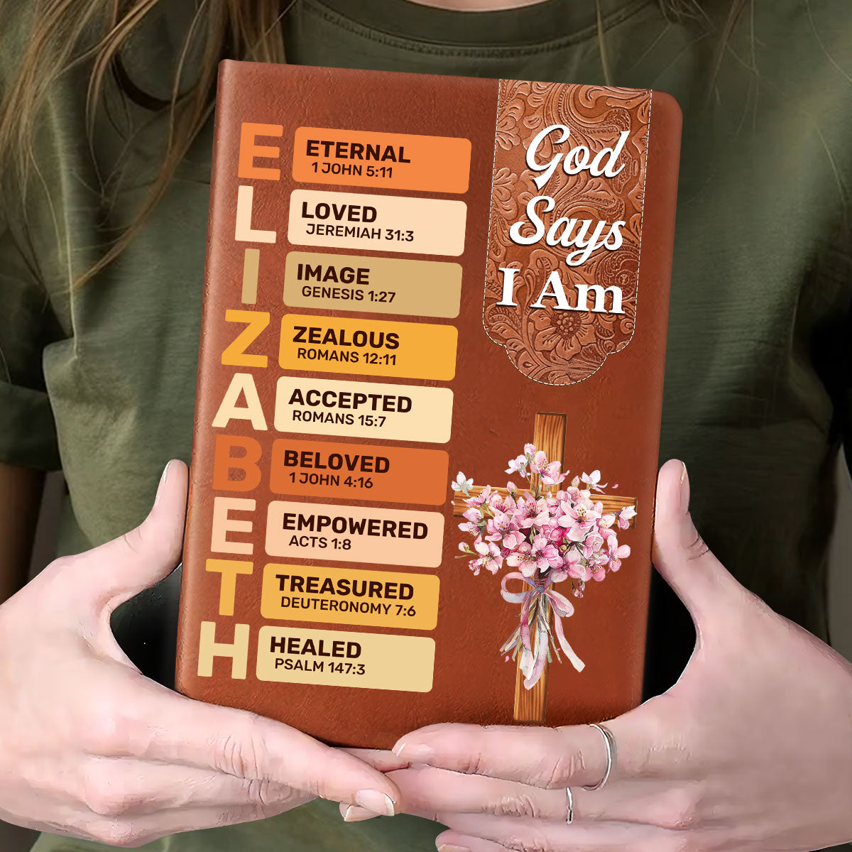 God Says I Am | Personalized Leather Cover Notebook