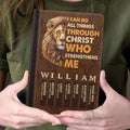 I Can Do All Things Through Christ | Personalized Leather Cover Notebook