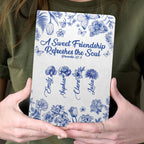 A Sweet Friendship Refreshes the Soul | Personalized Leather Cover Notebook