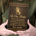 Thank You Pastor | Personalized Leather Cover Notebook