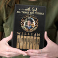 With God All Things Are Possible | Personalized Leather Cover Notebook