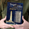Delight Yourself In The Lord | Personalized Leather Cover Notebook