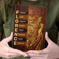 God Is Within Her She Will Not Fall | Personalized Leather Cover Notebook