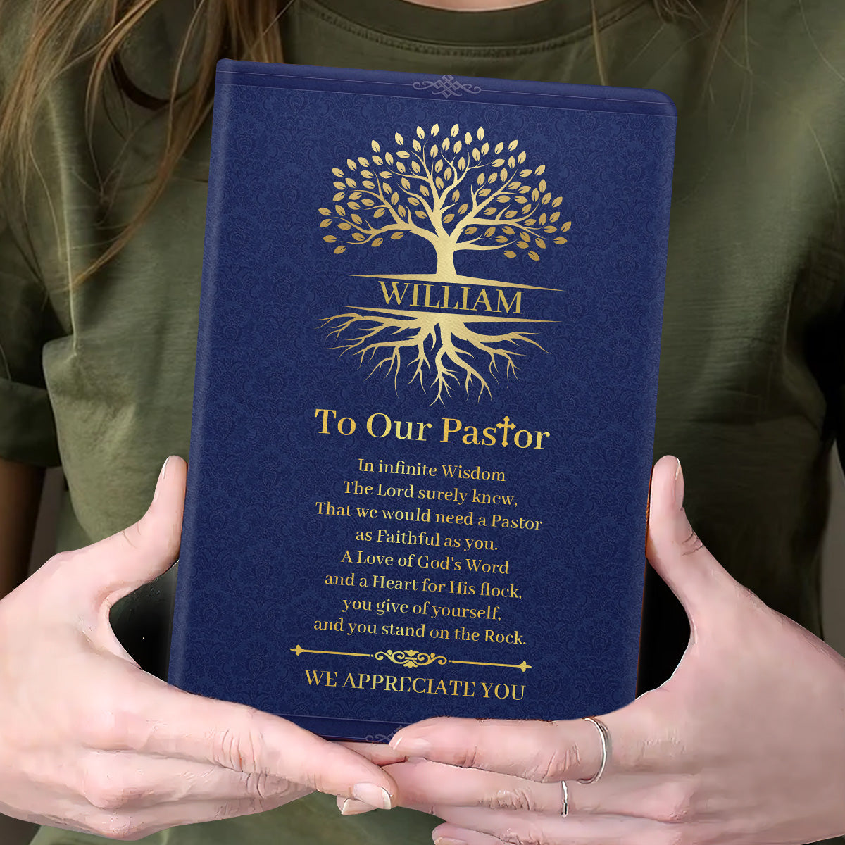 To Our Pastor | Personalized Leather Cover Notebook