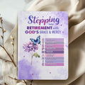 Stepping Into Retirement With God’s Grace & Mercy | Personalized Leather Cover Notebook