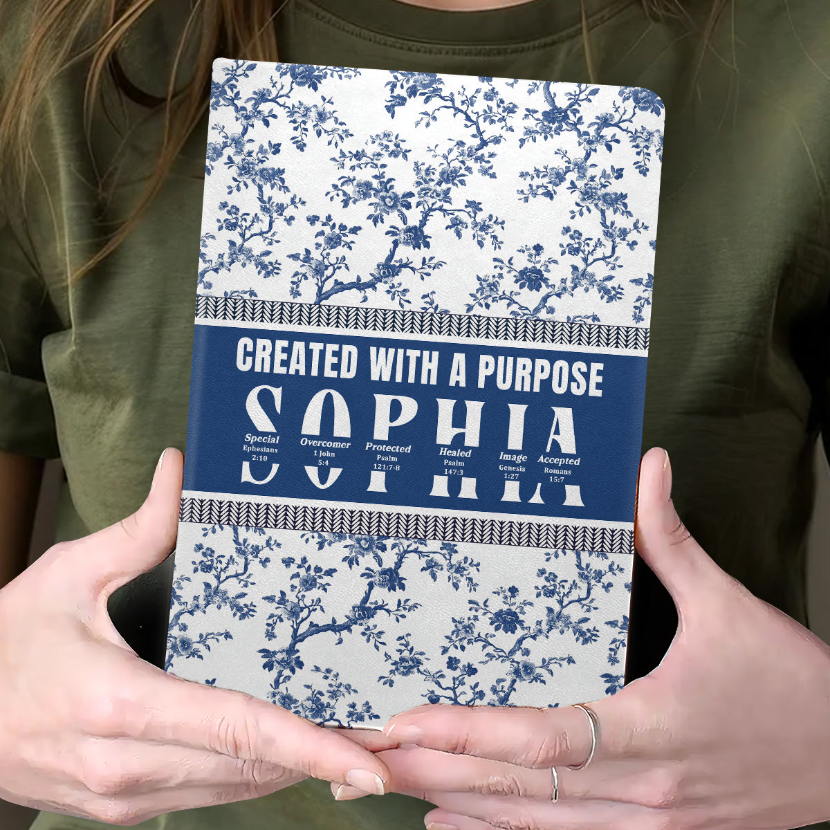 Created With A Purpose | Personalized Leather Cover Notebook