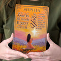 God Is So Much Bigger Than | Personalized Leather Cover Notebook