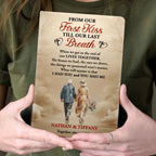 From Our First Kiss Till Our Last Breath | Personalized Leather Cover Notebook