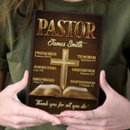 My Preacher, Teacher, & Shepherd | Personalized Leather Cover Notebook