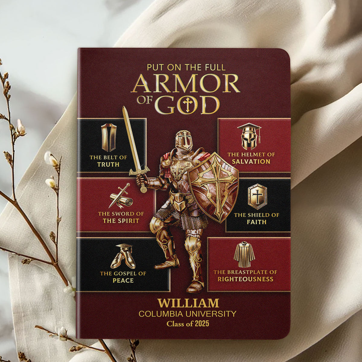 Armor Of God | Personalized Leather Cover Notebook