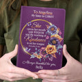 She Opens Her Mouth With Wisdom | Personalized Leather Cover Notebook
