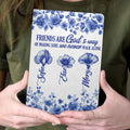 A Friend Is God's Way Of Making Sure We Never Walk Alone | Personalized Leather Cover Notebook