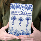 A Friend Is God's Way Of Making Sure We Never Walk Alone | Personalized Leather Cover Notebook