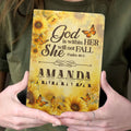 God Is Within Her She Will Not Fall  | Personalized Leather Cover Notebook