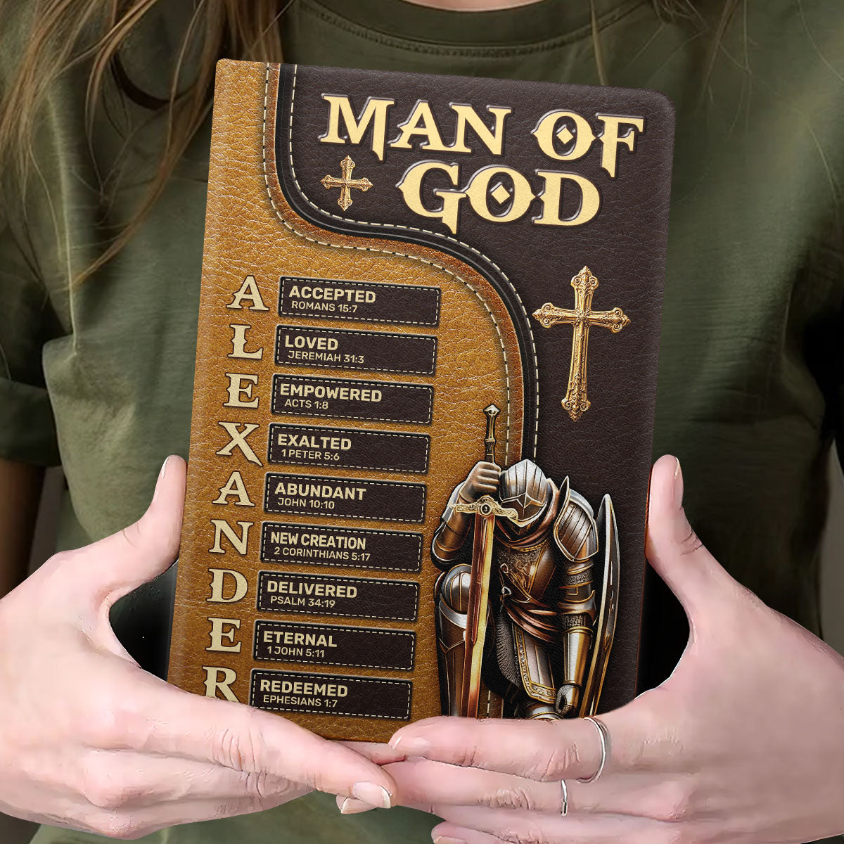 Man Of God | Personalized Leather Cover Notebook