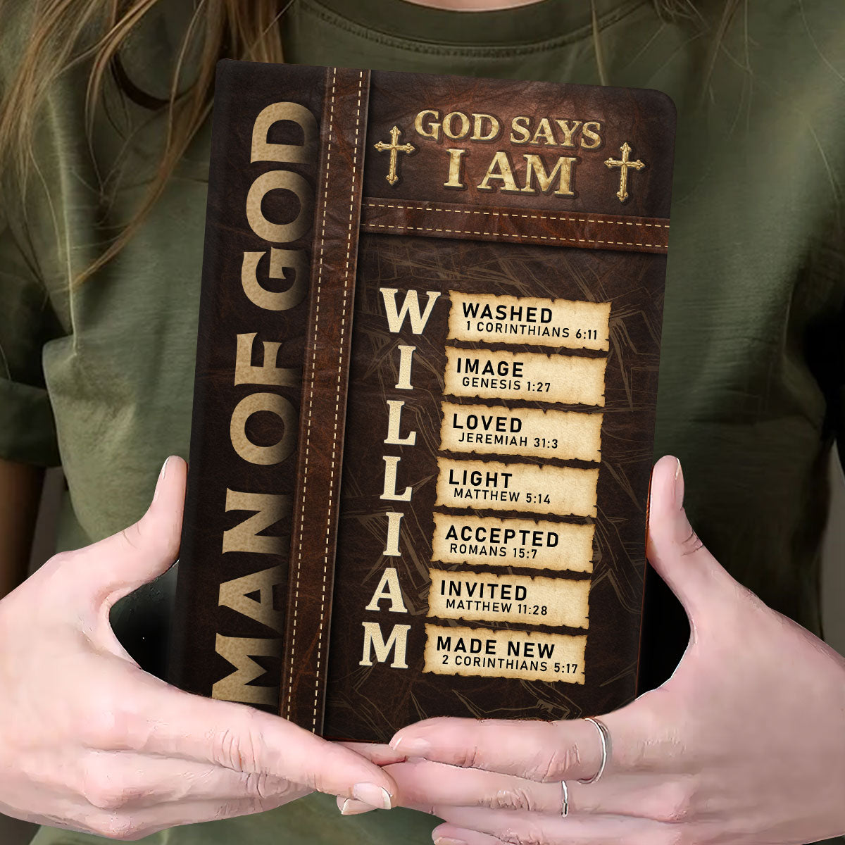 Man Of God  | Personalized Leather Cover Notebook