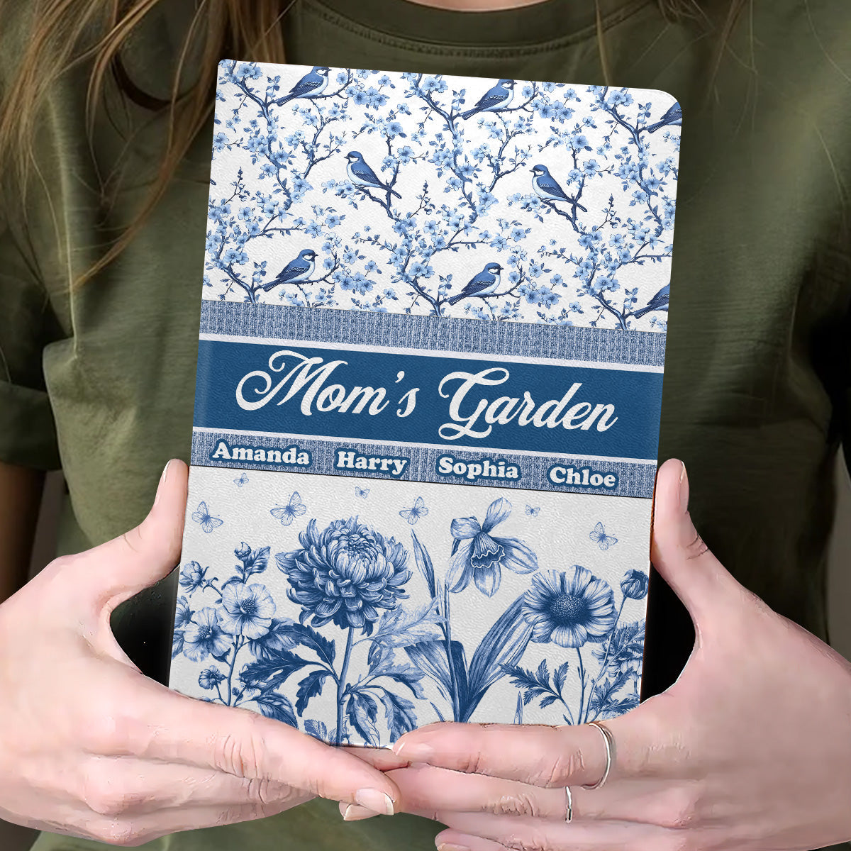 Grandma's Garden | Personalized Leather Cover Notebook