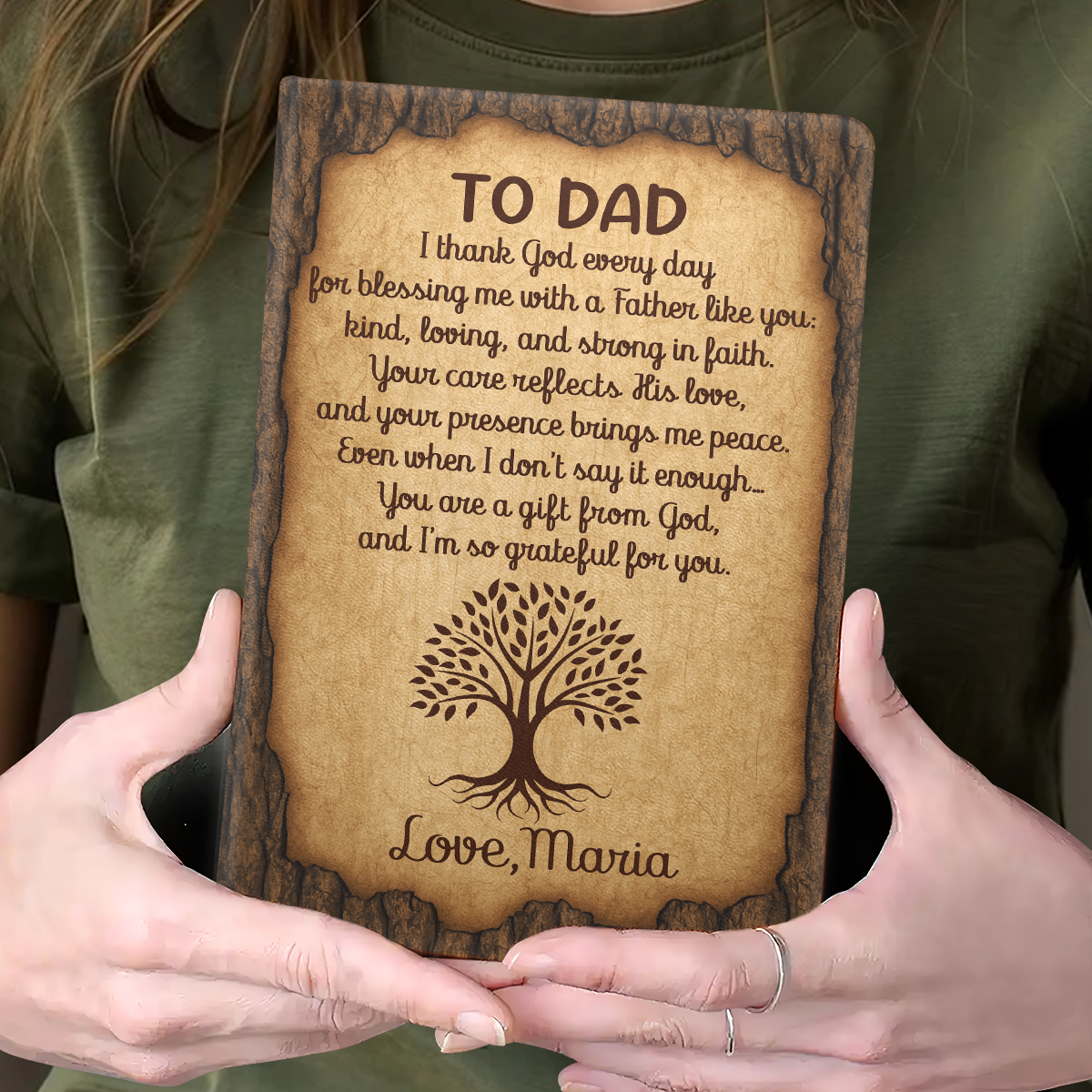 You Are A Gift From God | Personalized Leather Cover Notebook