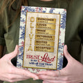 Trust In The Lord With All Your Heart | Personalized Leather Cover Notebook