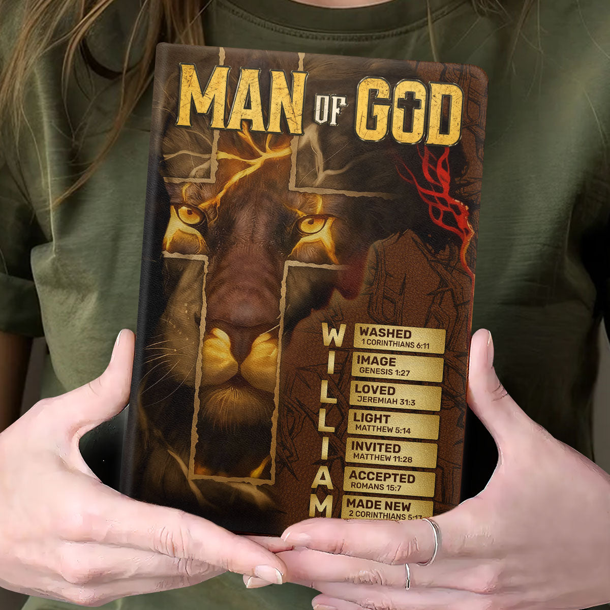 Man Of God | Personalized Leather Cover Notebook