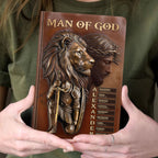 Woman And Man Of God | Personalized Leather Cover Notebook