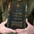 1 Cross 3 Nails 4 Given | Personalized Leather Cover Notebook
