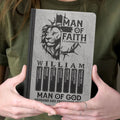Man Of Faith | Personalized Leather Cover Notebook