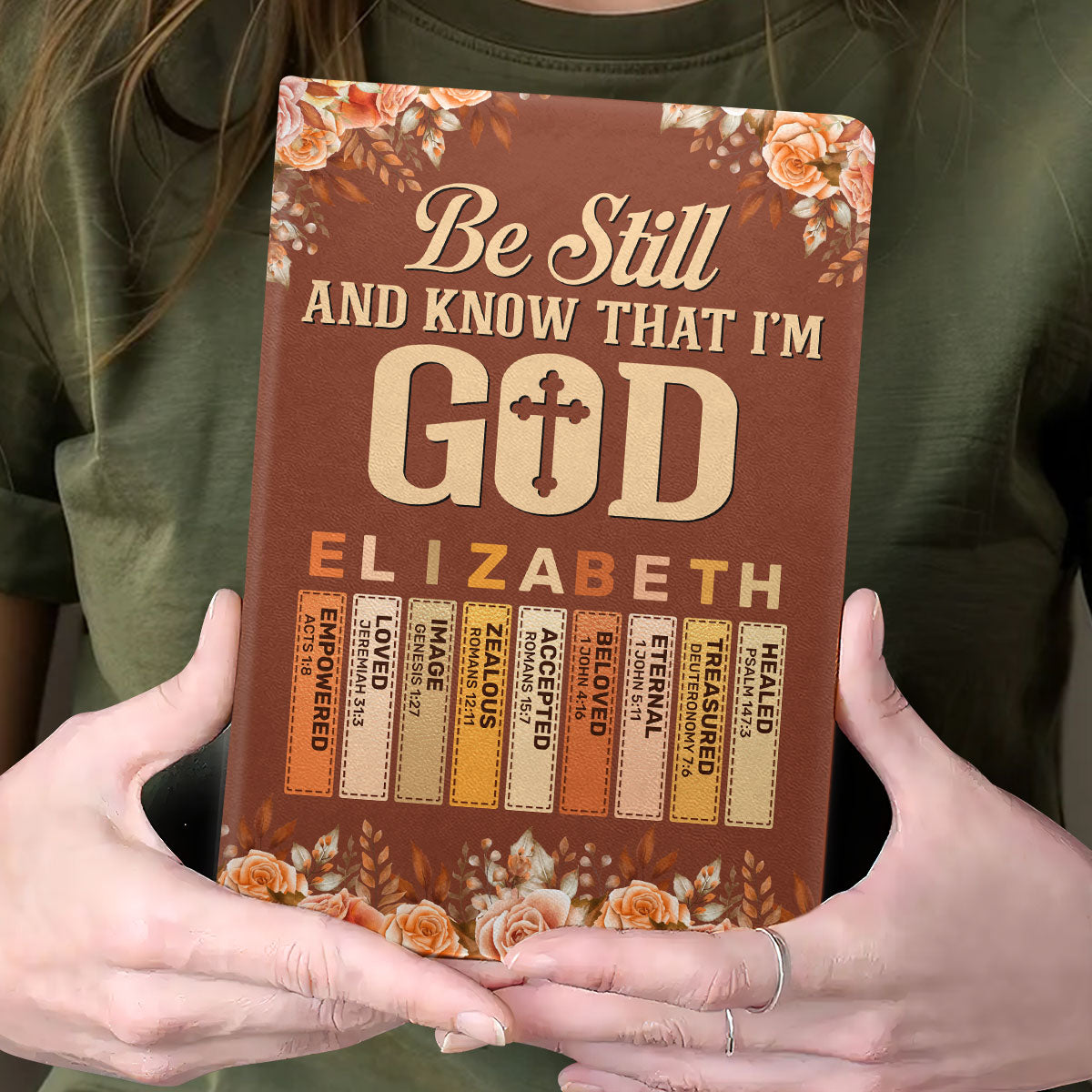 Be Still And Know That I'm God  | Personalized Leather Cover Notebook
