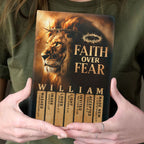 Faith Over Fear | Personalized Leather Cover Notebook