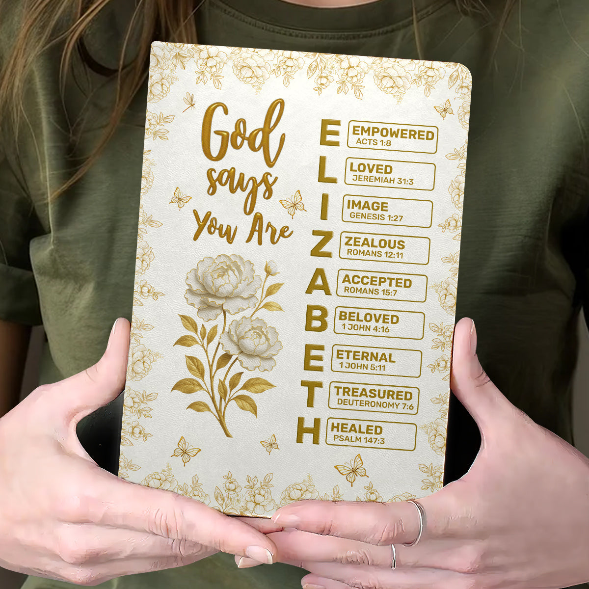 God Says You Are | Personalized Leather Cover Notebook