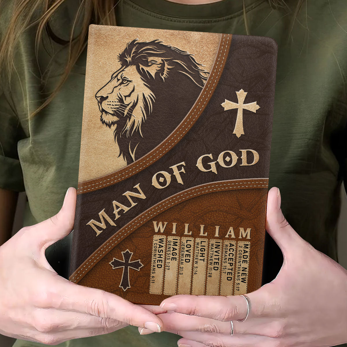 Man Of God | Personalized Leather Cover Notebook