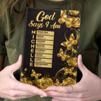 God Says I Am | Personalized Leather Cover Notebook