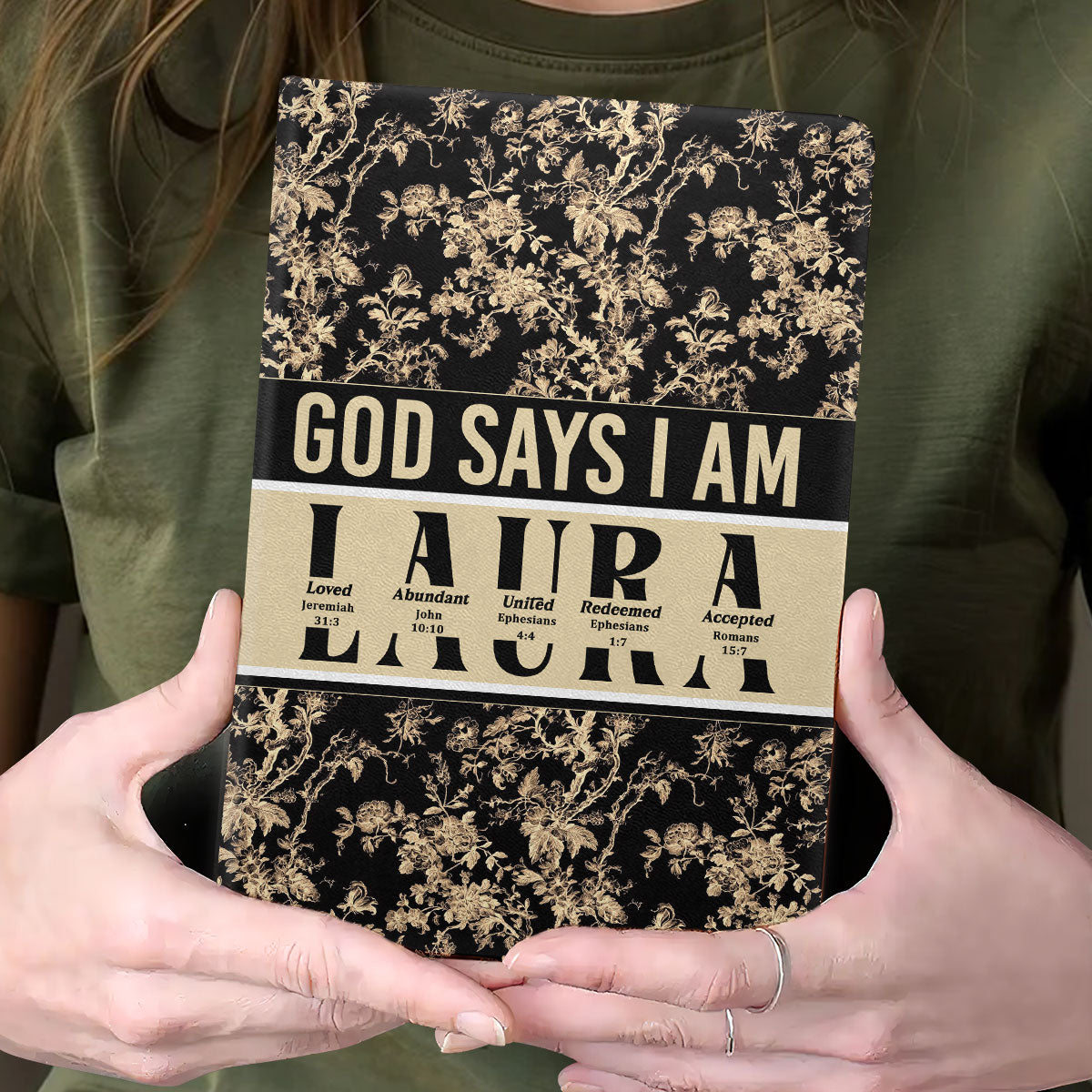 God Says I Am | Personalized Leather Cover Notebook