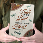Trust In the Lord With All Your Heart | Personalized Leather Cover Notebook