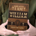 God Says I Am  | Personalized Leather Cover Notebook